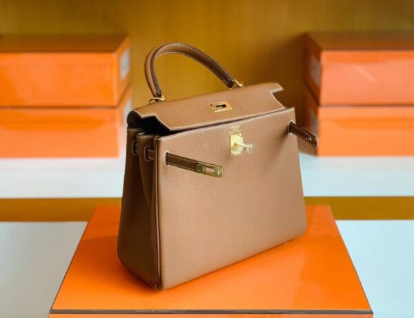 mmexport1677125650499-1024x787-1 Hermes Kelly Togo Golden Brown Gold Hardware 25cm Full Handmade