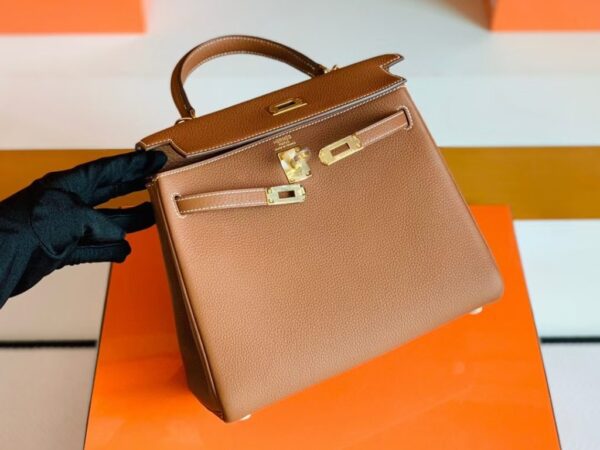 mmexport1677125652237-1024x768-1 Hermes Kelly Togo Golden Brown Gold Hardware 25cm Full Handmade