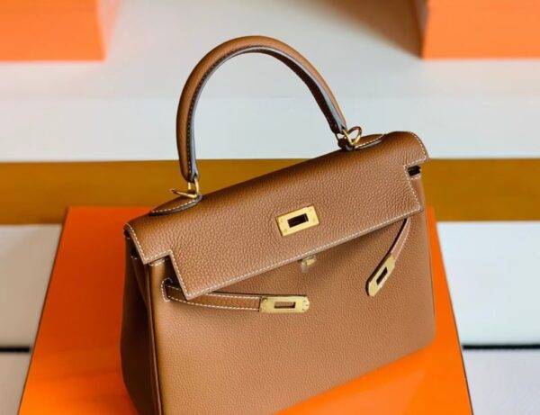mmexport1677125654055-1024x787-1 Hermes Kelly Togo Golden Brown Gold Hardware 25cm Full Handmade