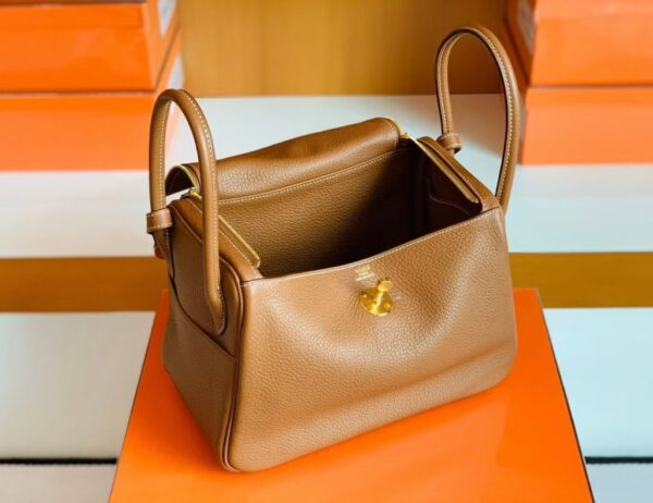 mmexport16771257433971-1024x789-1 Hermes Lindy TC Leather CK37 Golden Brown Gold Hardware 26cm Full Handmade