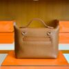 Hermes Kelly 2424 Togo CK37 Golden Brown Silver Hardware 29cm Full Handmade