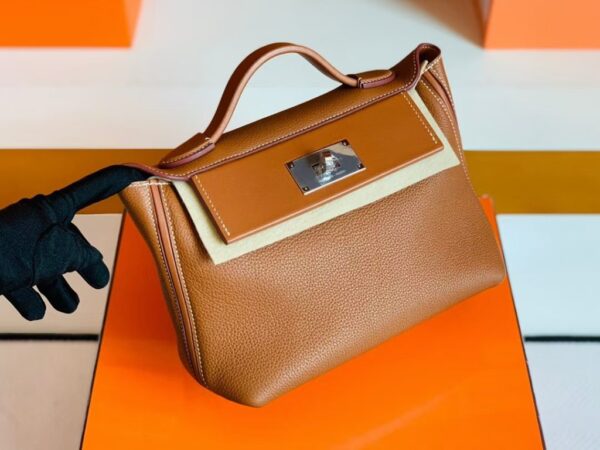 mmexport1677125812559-1024x768-1 Hermes Kelly 2424 Togo CK37 Golden Brown Silver Hardware 29cm Full Handmade