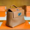 Hermes Kelly 2424 Togo CK37 Golden Brown Silver Hardware 29cm Full Handmade