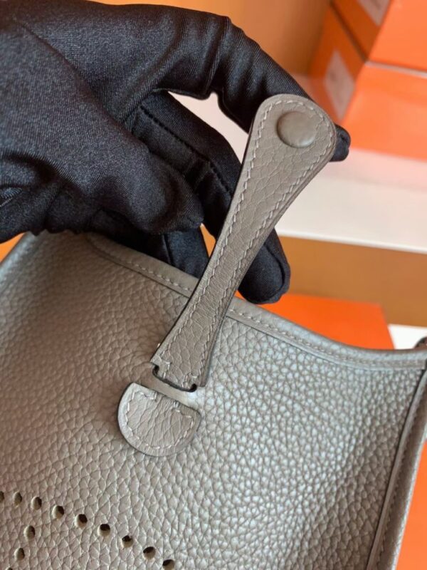 mmexport1677126346295-768x1024-1 Hermes Mini Evelyne Togo 8F tinware grey Silver Hardware 16cm Full Handmade