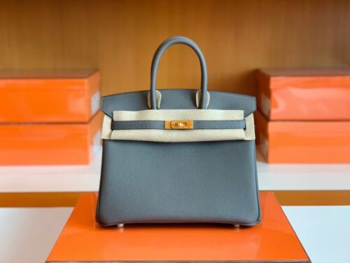 Hermes Birkin Togo tinware grey Gold Hardware 25cm Full Handmade