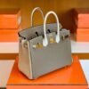 Hermes Birkin Togo Etoupe Grey & Creamy White Gold Hardware 25cm Full Handmade
