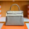Hermes Kelly Togo Etoupe Grey Gold Hardware 28cm Full Handmade