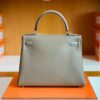 Hermes Kelly Togo Etoupe Grey Gold Hardware 28cm Full Handmade