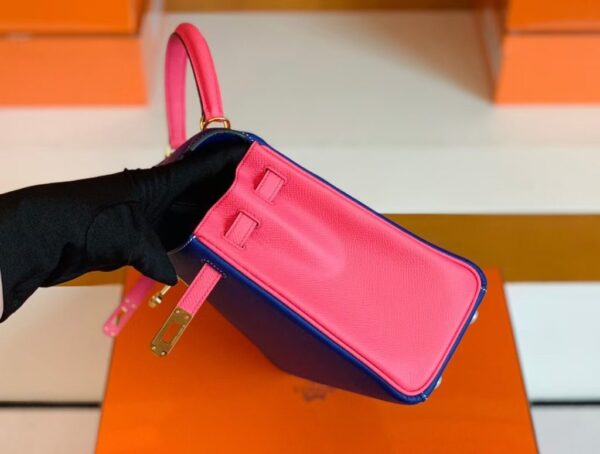 mmexport1677126981773-1024x774-1 Hermes Kelly Epsom 8W rose azalee & 7T Bright Blue Gold Hardware 25cm Full Handmade