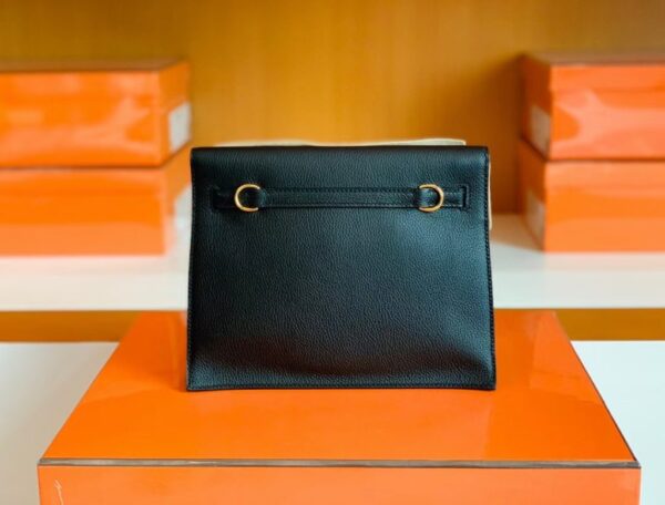 Hermes Kelly dance Evercolor Black Gold Hardware 22cm Full Handmade