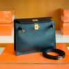 Hermes Kelly dance Evercolor Black Gold Hardware 22cm Full Handmade