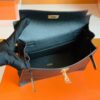 Hermes Kelly dance Evercolor Black Gold Hardware 22cm Full Handmade