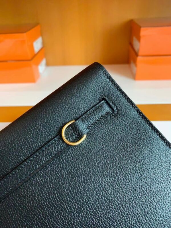 Hermes Kelly dance Evercolor Black Gold Hardware 22cm Full Handmade