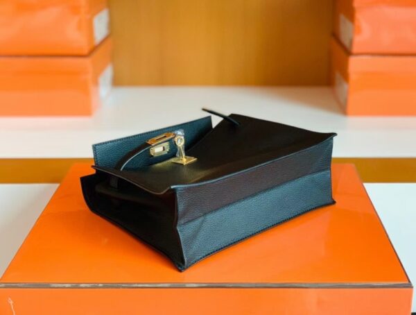 Hermes Kelly dance Evercolor Black Gold Hardware 22cm Full Handmade