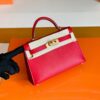 mmexport1677127376261-1024x768-1 Hermes Mini Kelly Epsom Bright Red Gold Hardware 19cm Full Handmade