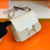Hermes Constance Epsom Creamy White Rose Gold Hardware 18cm Full Handmade