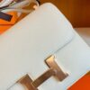 Hermes Constance Epsom Creamy White Rose Gold Hardware 18cm Full Handmade
