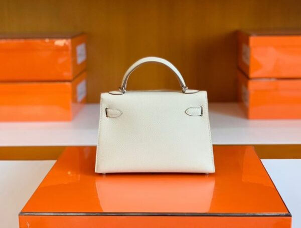 mmexport1678094175062-1024x777-1 Hermes Mini Kelly II Sellier Epsom ck10 craie white Silver Hardware 19cm Full Handmade