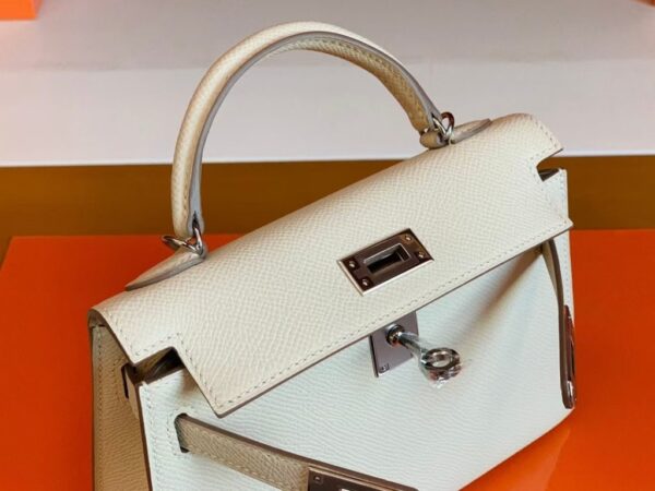 mmexport1678094185425-1024x768-1 Hermes Mini Kelly II Sellier Epsom ck10 craie white Silver Hardware 19cm Full Handmade