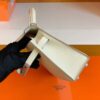 Hermes Mini Kelly II Sellier Epsom ck10 craie white Silver Hardware 19cm Full Handmade