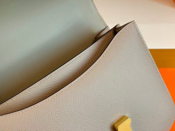 Hermes Constance Epsom M8 Griss Asphalte Gold Hardware 18cm Full Handmade