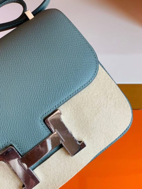 Hermes Constance Epsom 63 Vert Amande Silver Hardware 18cm Full Handmade