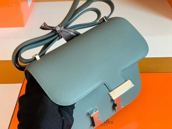 Hermes Constance Epsom 63 Vert Amande Silver Hardware 18cm Full Handmade