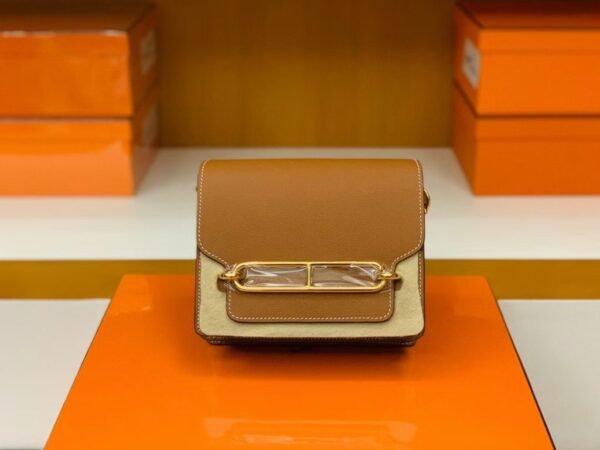 mmexport1678094549925-1024x768-1 Hermes Roulis evercolor Golden Brown Gold Hardware 18cm Full Handmade
