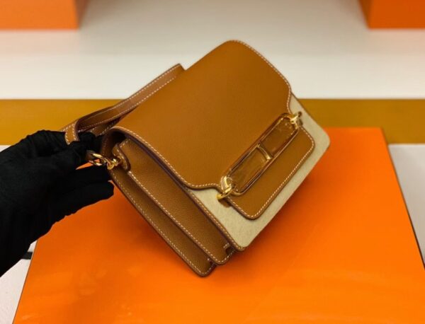 mmexport1678094552690-1024x781-1 Hermes Roulis evercolor Golden Brown Gold Hardware 18cm Full Handmade