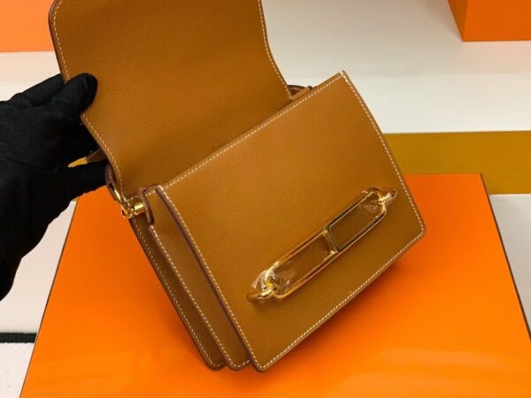 mmexport1678094555811-1024x768-1 Hermes Roulis evercolor Golden Brown Gold Hardware 18cm Full Handmade