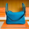 Hermes Lindy TC Leather Izmir blue Silver Hardware 26cm Full Handmade