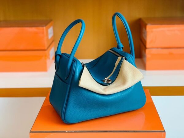 mmexport1678098757958-1024x768-1 Hermes Lindy TC Leather Izmir blue Silver Hardware 26cm Full Handmade