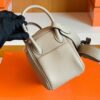 Hermes Mini Lindy TC Leather Griss Gold Hardware 19cm Full Handmade