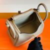 Hermes Mini Lindy TC Leather Griss Gold Hardware 19cm Full Handmade