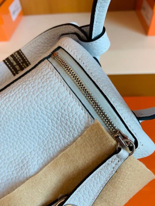 mmexport1678098810896-768x1024-1 Hermes Mini Lindy TC Leather Light Blue Silver Hardware 20cm Full Handmade