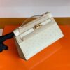 mmexport1678098894467-1024x768-1 Hermes Mini Kelly pochette Ostrich White wool Gold Hardware 22cm Full Handmade