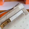 mmexport1678098895791-768x1024-1 Hermes Mini Kelly pochette Ostrich White wool Gold Hardware 22cm Full Handmade