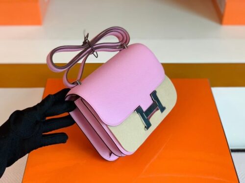 Hermes Constance Epsom X9 mallow purple Silver Hardware 18cm Full Handmade