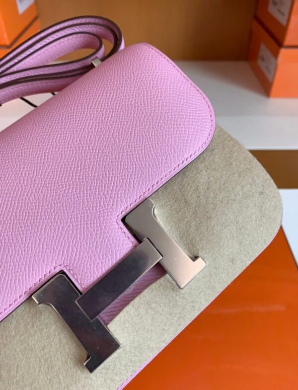 mmexport1678099016962-783x1024-1 Hermes Constance Epsom X9 mallow purple Silver Hardware 18cm Full Handmade