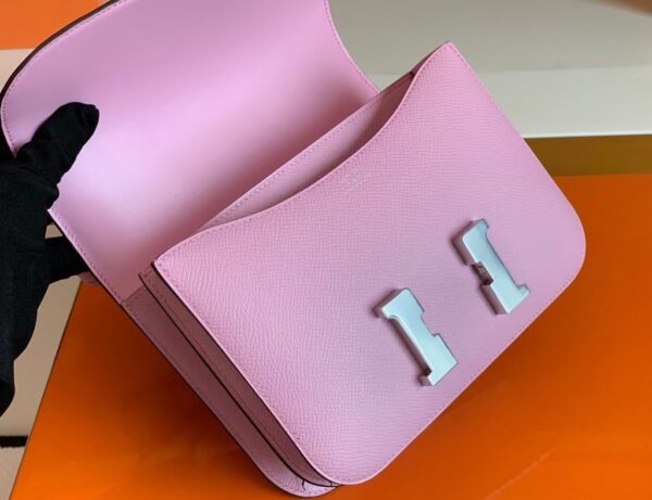 mmexport1678099023531-1024x787-1 Hermes Constance Epsom X9 mallow purple Silver Hardware 18cm Full Handmade
