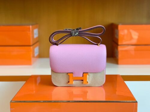 Hermes Constance Epsom X9 mallow purple Gold Hardware 18cm Full Handmade