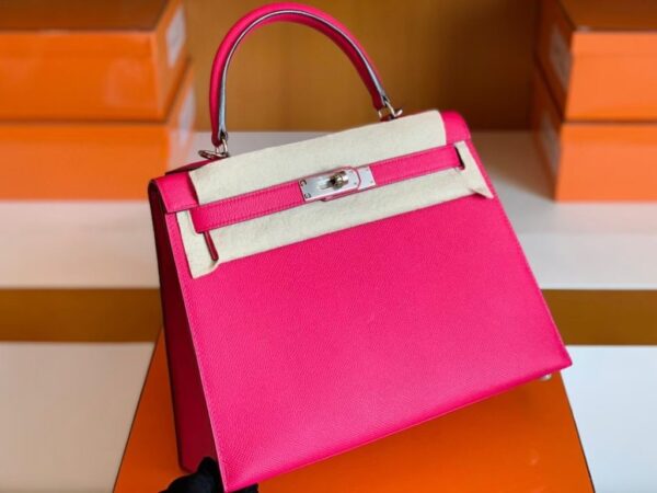 mmexport1679281087845-1024x768-1 Hermes Kelly Epsom Rose Purple Silver Hardware 28cm Full Handmade