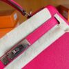 Hermes Kelly Epsom Rose Purple Silver Hardware 28cm Full Handmade