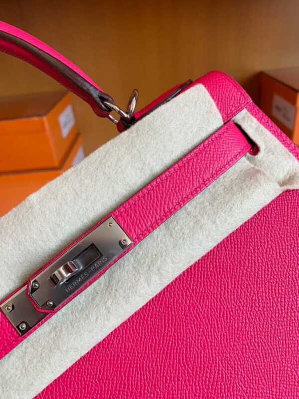 mmexport1679281089215-768x1024-1 Hermes Kelly Epsom Rose Purple Silver Hardware 28cm Full Handmade