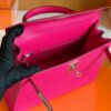 Hermes Kelly Epsom Rose Purple Silver Hardware 28cm Full Handmade
