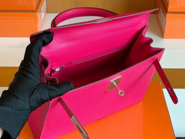 mmexport1679281092419-1024x768-1 Hermes Kelly Epsom Rose Purple Silver Hardware 28cm Full Handmade