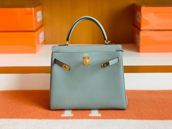 mmexport1679281160780-1024x768-1 Hermes Kelly Togo Gull grey Gold Hardware 25cm Full Handmade