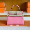 Hermes Kelly Matte Alligator 5P sakura pink Silver Hardware 25cm Full Handmade