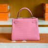 Hermes Kelly Matte Alligator 5P sakura pink Silver Hardware 25cm Full Handmade