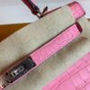 Hermes Kelly Matte Alligator 5P sakura pink Silver Hardware 25cm Full Handmade